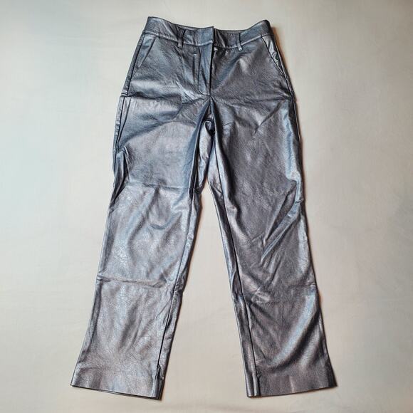Commando Women's Size XS NWT Faux Leather 7/8 Trouser Platinum SLG67 - Picture 4 of 9